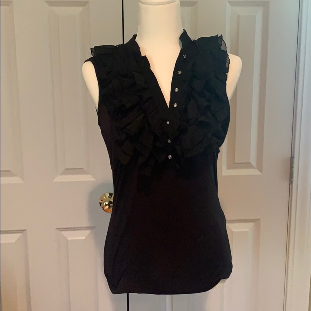 Black sleeveless top